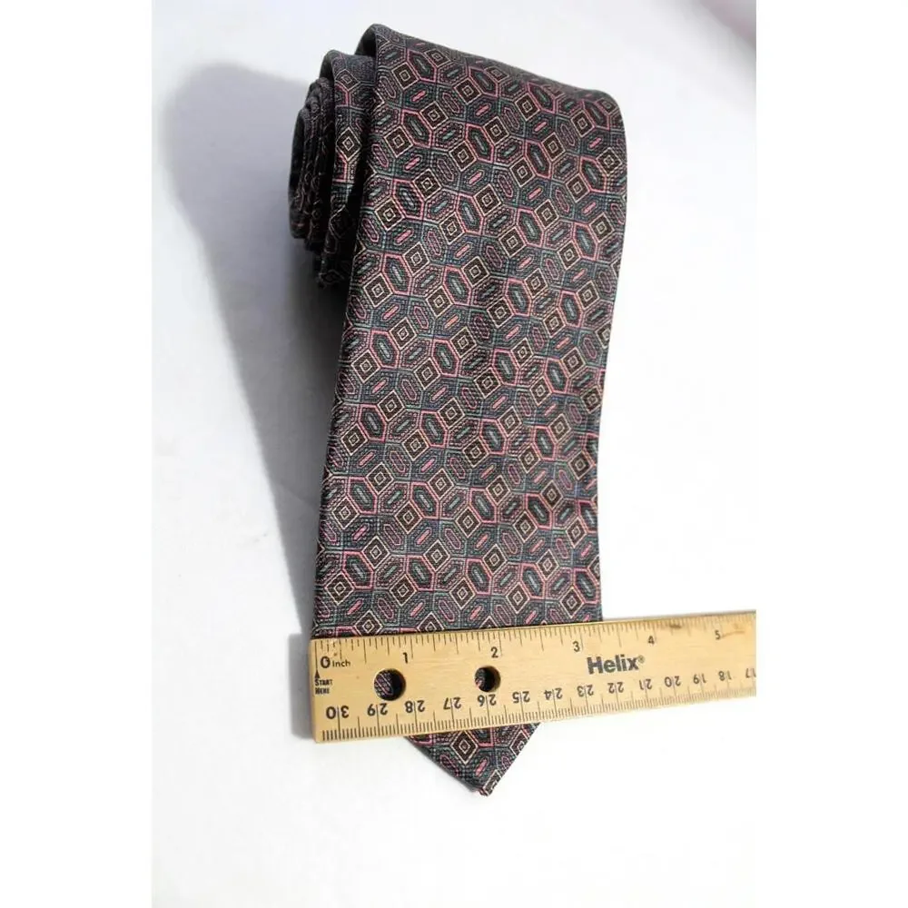 Vintage Damani Silk Necktie, 3.5 X 54 Inches, Short Length, Boys Tie